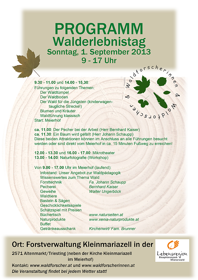 Folder 1. Walderlebnistag